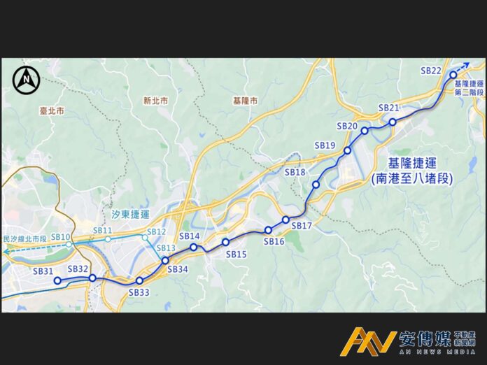 基隆捷運路線圖(圖/新北市政府)