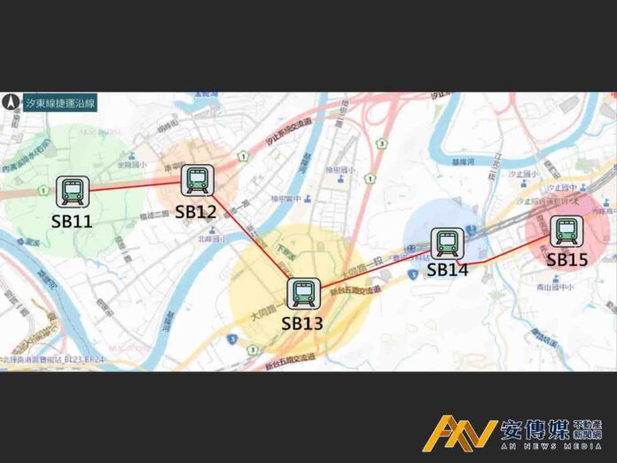 圖1 捷運汐東線沿線(圖/新北市政府