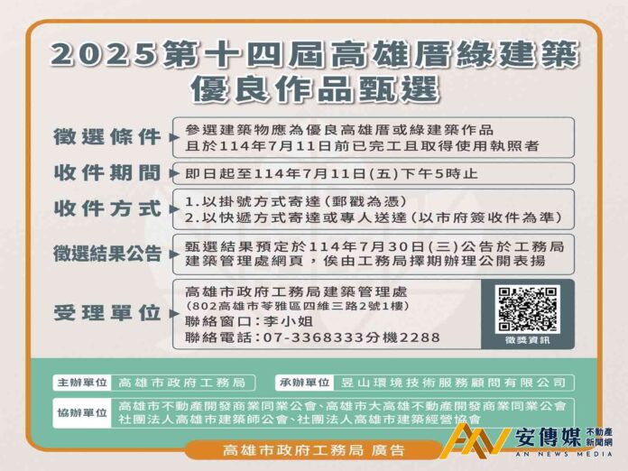 第14屆高雄厝綠建築大獎徵選開跑