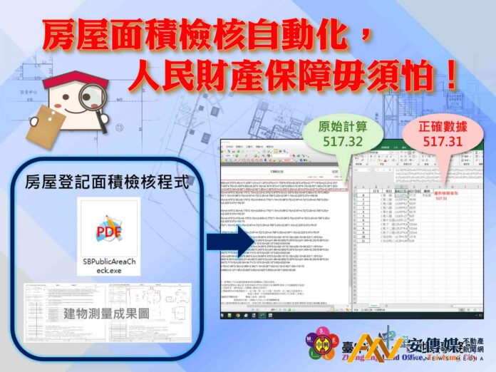 台中市地政開發「房屋登記面積檢核程式」