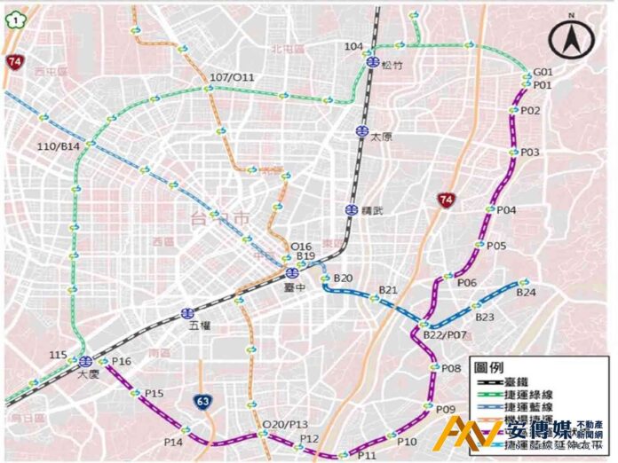 台中捷工局：山海線、紫線7月再送交通部