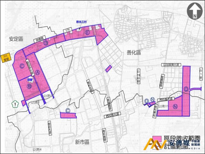 南科特定區A～O區段徵收所預計12月發放補償費