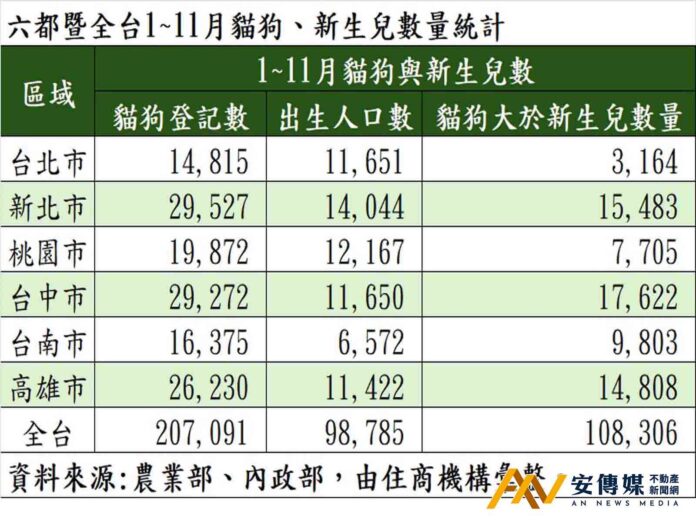 全台「毛孩」數暴增，三都成寵物定居熱區