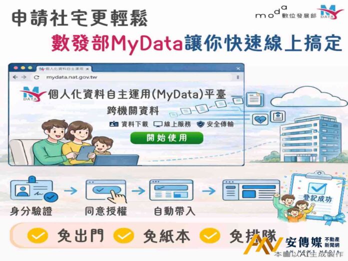 數發部MyData讓社宅申請變得更快速、更便利