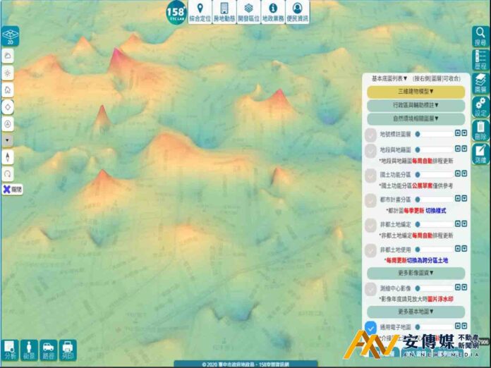 中市首創地價資訊三維化 打造全台首張3D「地價地形圖」