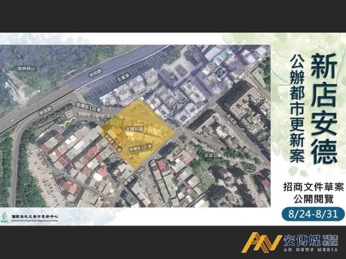 新北市新店安德公辦都更案今起公開閱覽