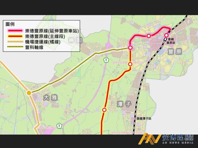 中捷紅線評估延伸豐原車站新增2站，提前布局豐科軸線